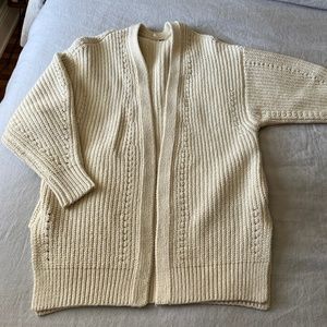 Free People Nightingale oversized cardigan sweater CREAM XS (but oversized)